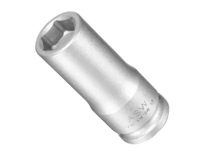 Za tepla kovaný Nástrčkový klíč dlouhý, pružinový magnet 3/8" 13mm ASW