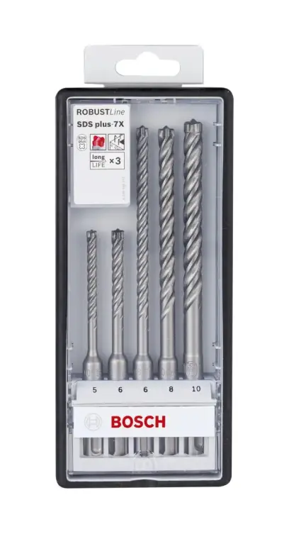 Příklepové vrtáky 5 ÷ 10 mm Bosch 1273.9005 SDS-plus (Sada 5 dílů)
