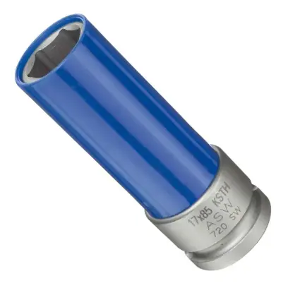 Za tepla kovaný nástrčkový klíč plastové pouzdro 1/2" 17x85mm ASW