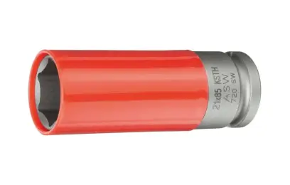 Za tepla kovaný nástrčkový klíč plastové pouzdro 1/2" 21x85mm ASW