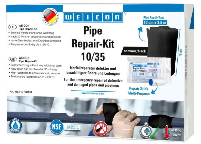 Opravárenská sada na potrubí Weicon Pipe Repair-Kit 10/35, černá (WEI10067743)