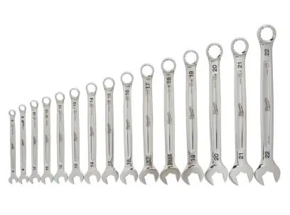 Očkoploché klíče 8 ÷ 22 mm MAX BITE™ Milwaukee 4932464258, vyhnuté. Sada 15 dílů v pořadači (MI4932464258)