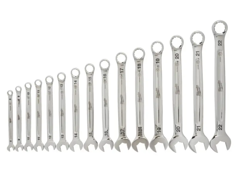 Očkoploché klíče 8 ÷ 22 mm MAX BITE™ Milwaukee 4932464258, vyhnuté. Sada 15 dílů v pořadači (MI4932464258)