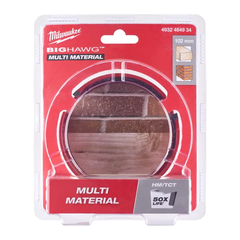 Kruhová pilka/děrovka Milwaukee 102 mm BIG HAWG Multi Material 102MM, univerzální, karbidové zuby, 4932464934