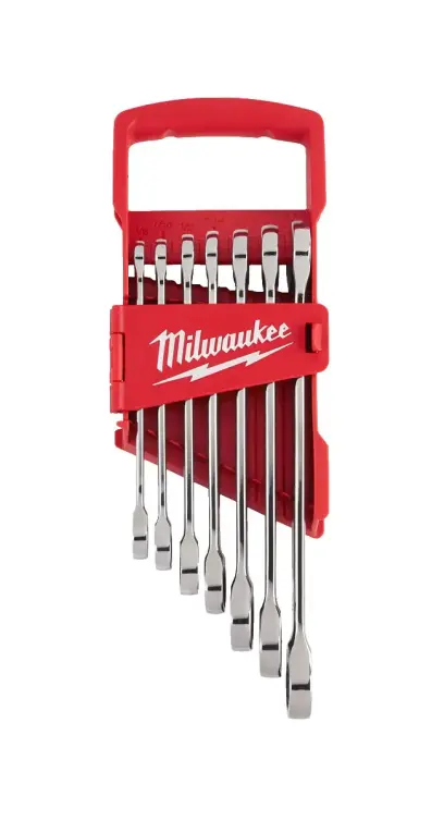 Očkoploché ráčnové klíče 3/8 ÷ 3/4" MAX BITE™ Milwaukee 4932464995 palcové. Sada 7 dílů v pořadači (MI4932464995)