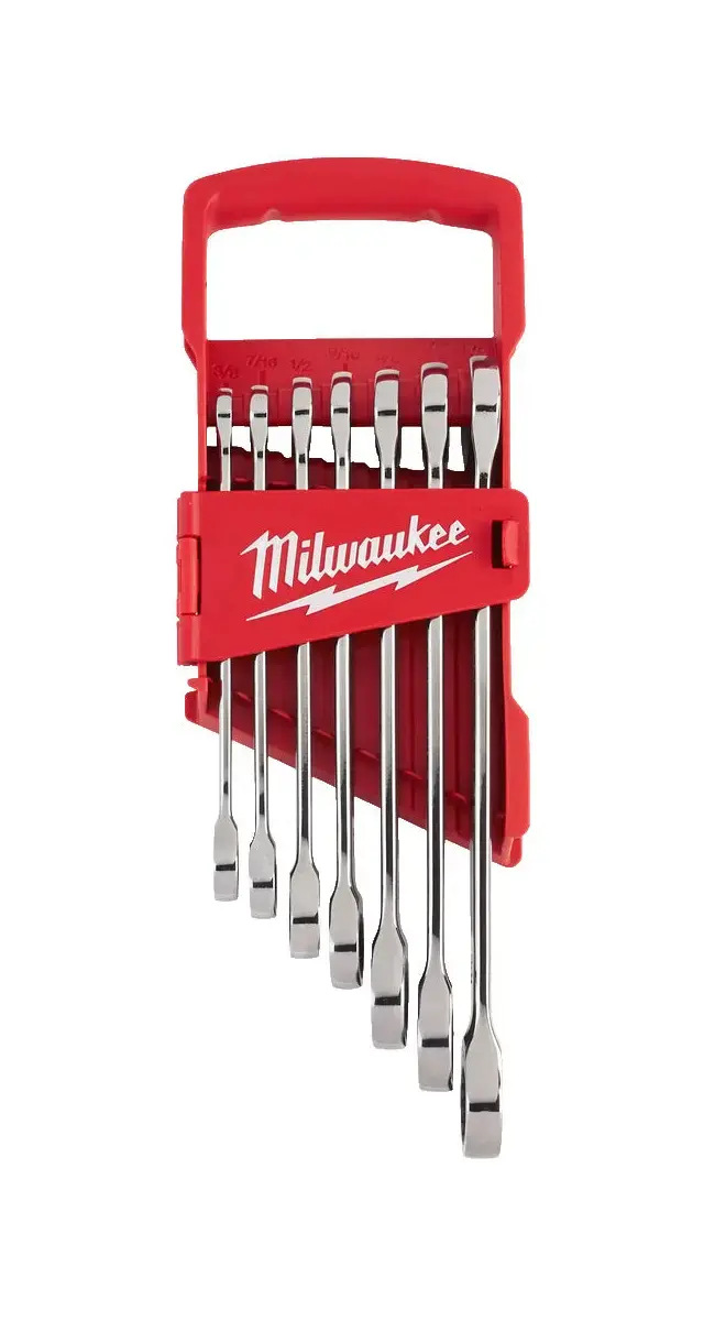 Očkoploché ráčnové klíče 3/8 ÷ 3/4" MAX BITE™ Milwaukee 4932464995 palcové. Sada 7 dílů v pořadači (MI4932464995)