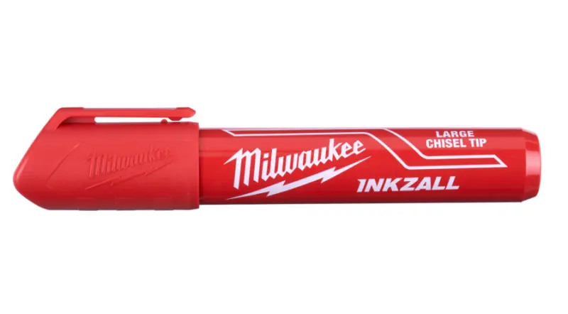 Značkovač Milwaukee INKZALL plochý hrot, červený - špička 6,2 mm (L) (MI4932471556)