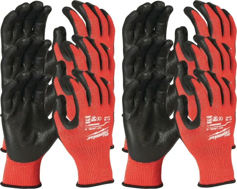 Pracovní rukavice Milwaukee CUT, ochrana proti proříznutí C, velikost 9 (L), 12 párů, 4932471619