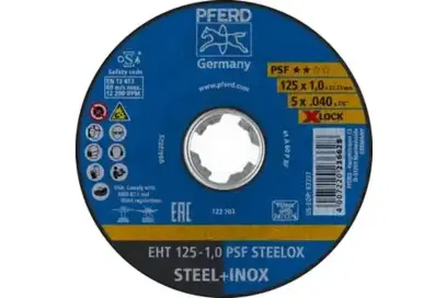 Rozbrušovací kotouče Pferd EHT 125-1,0 PSF STEELOX/X-LOCK (10 ks) (PF4007220229552)