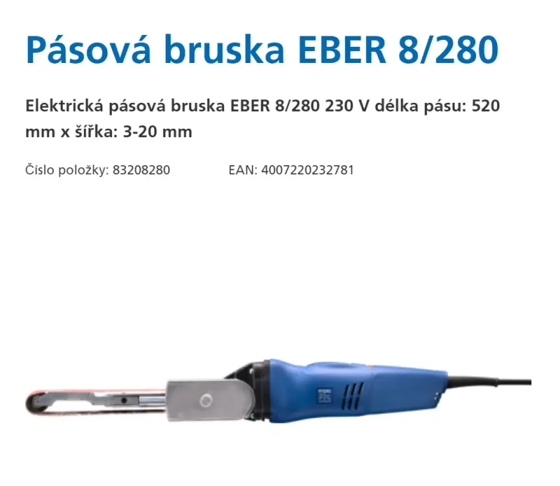Pásová bruska Pferd EBER 8/280 (PF4007220232781)