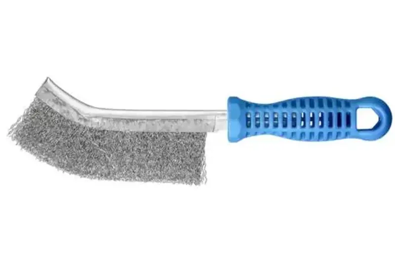 Ruční kartáč s plastovou rukojetí Pferd HBG 10 INOX 0,30 - zahnuté provedení (PF4007220233986)