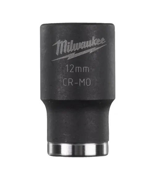 Nástrčná průmyslová hlavice 1/2" Milwaukee Shockwave™ Impact Duty 12 mm, prodloužená, rázová (MI4932478037)