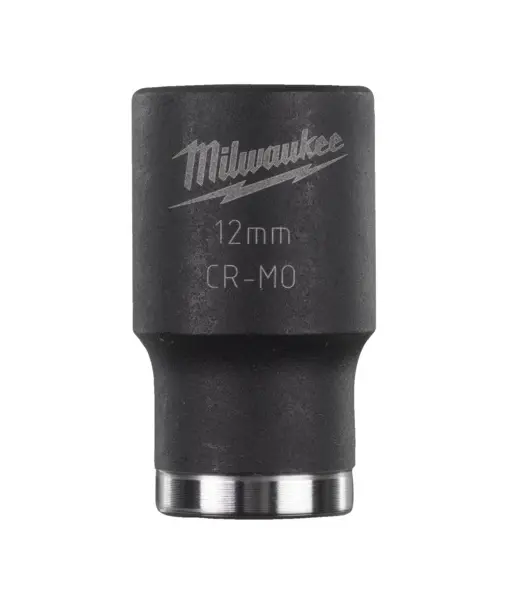 Nástrčná průmyslová hlavice 1/2" Milwaukee Shockwave™ Impact Duty 12 mm, prodloužená, rázová (MI4932478037)