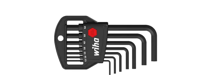 Zástrčné klíče šestihran (inbus) 1,5 ÷ 6 mm Wiha 350H7, krátké (Sada 8 dílů) (WIHA06378)