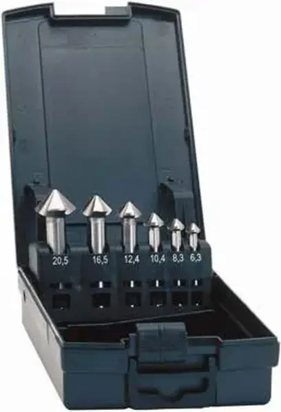 Kuželové a odjehlovací záhlubníky 90° pr. 6,3 ÷ 20,5 mm EXACT ADVANCED LINE dle DIN 335-D (Sada 6 ks)