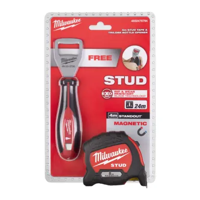 Měřící pásmo Milwaukee STUD™ - 5 m + otvírák lahví (MI4932478794)