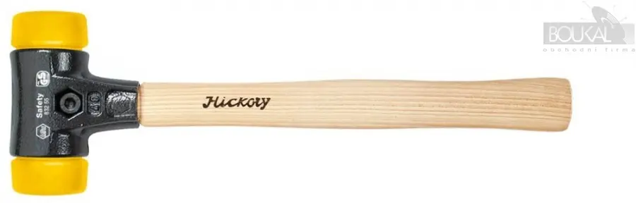 Palička Safety 290 mm Wiha typ 832-55, hickory rukojeť (hlava - žlutá/žlutá: středně tvrdá/středně tvrdá) (WIHA26640)