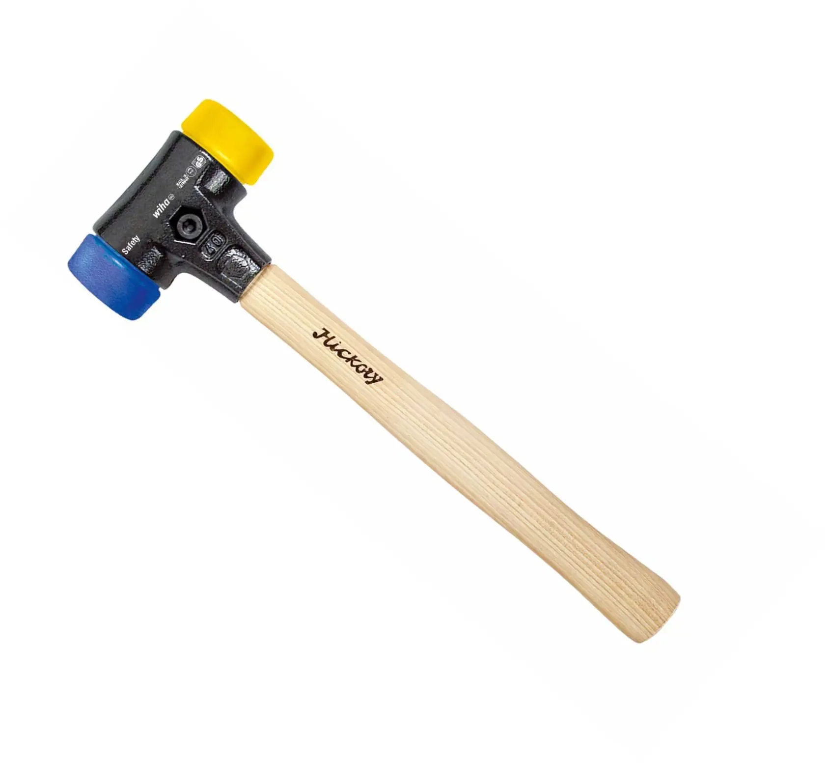 Palička Safety 290 mm Wiha typ 832-15, hickory rukojeť (hlava modrá/žlutá: měkká/středně tvrdá) (WIHA26653)