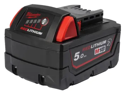 Akumulátor Milwaukee M18 B5-CR (18 V / 5,0 Ah), REDLITHIUM, chemická ochrana, 4932479265