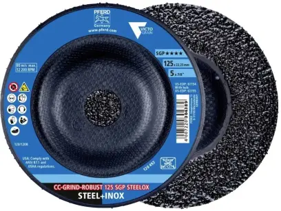Brusný kotouč 125 mm Pferd CC-GRIND-ROBUST 125 SGP STEELOX na ocel/nerez (PF4007220304396)