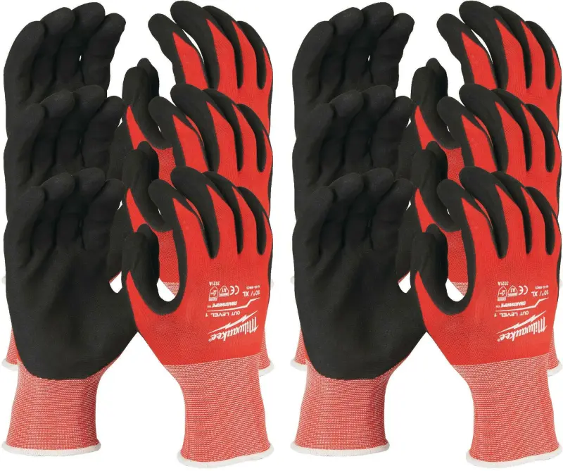 Pracovní rukavice Milwaukee BULK CUT, ochrana proti proříznutí A, velikost 7 (S), 12 párů, 4932479713