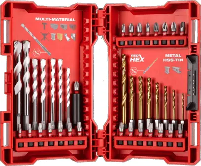 Bity a vrtáky do multimateriálu Milwaukee Shockwave (Sada 39 ks) (MI4932479854)