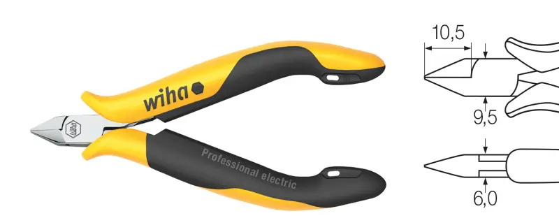 Boční štípací kleště pro elektroniku 115 mm Wiha 27442  Z 40 1 04 ESD (SB balení) (WIHA27442)