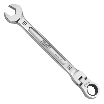 Ráčnový očkoplochý klíč Milwaukee 19 mm MAX BITE, otočná hlava 180°, 4932480192