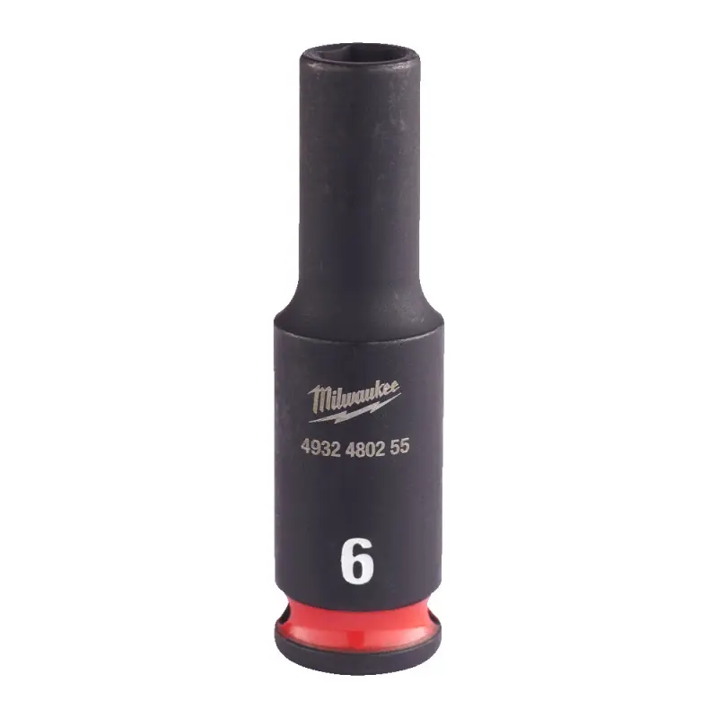 Průmyslová hlavice Shockwave 1/4" 6 mm Milwaukee, dlouhá (MI4932480255)