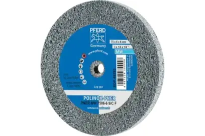 Netkaný brusný kotouč Pferd Polinox PNER-MW 7506 SiC F pro koutové broušení (PF4007220355558)