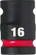 Nástrčná hlavice 1/2" Milwaukee Shockwave™ Impact Duty 16 mm, rázová, krátká (MI4932480310)