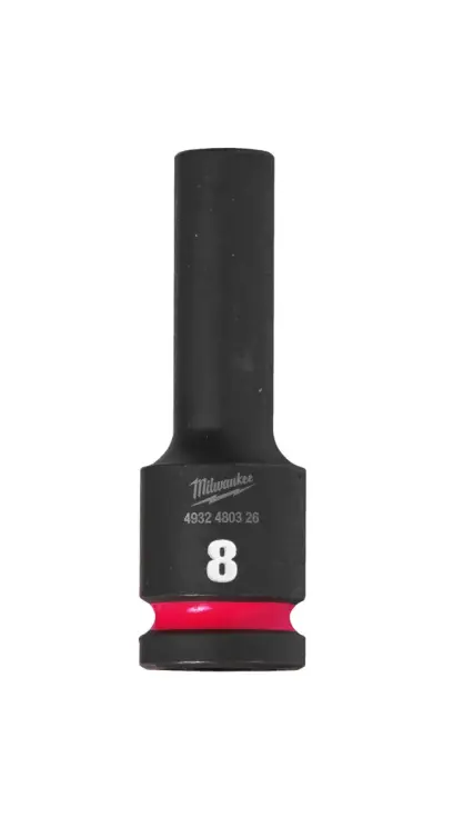 Nástrčná hlavice 1/2" Milwaukee Shockwave™ Impact Duty 8 mm, rázová, prodloužená (MI4932480326)