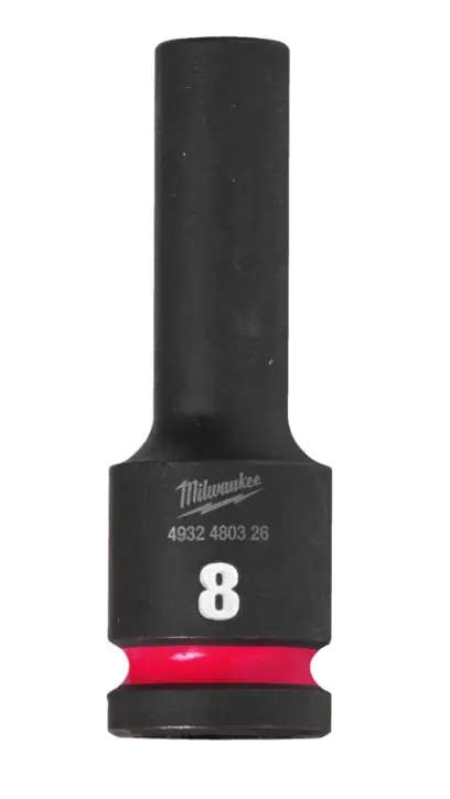 Nástrčná hlavice 1/2" Milwaukee Shockwave™ Impact Duty 8 mm, rázová, prodloužená (MI4932480326)