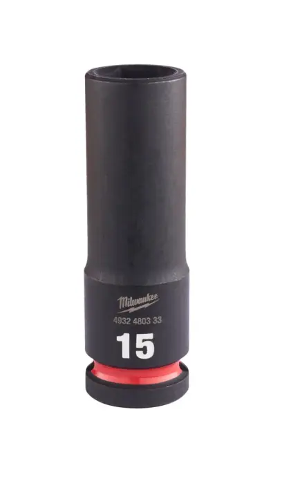 Nástrčná hlavice 1/2" Milwaukee Shockwave™ Impact Duty 15 mm, rázová, prodloužená (MI4932480333)