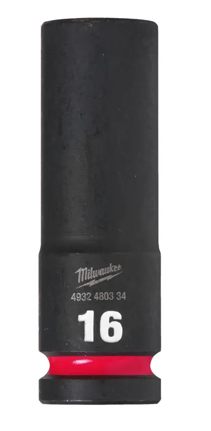 Nástrčná hlavice 1/2" Milwaukee Shockwave™ Impact Duty 16 mm, rázová, prodloužená (MI4932480334)