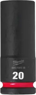 Nástrčná hlavice 1/2" Milwaukee Shockwave™ Impact Duty 20 mm, rázová, prodloužená (MI4932480338)