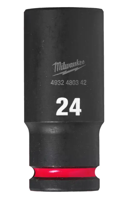 Nástrčná hlavice 1/2" Milwaukee Shockwave™ Impact Duty 24 mm, rázová, prodloužená (MI4932480342)