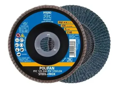 Lamelový brusný kotouč Pferd PFC 125 Z 40 PSF/22,23 PSF ZIRKON (PF4007220377345)