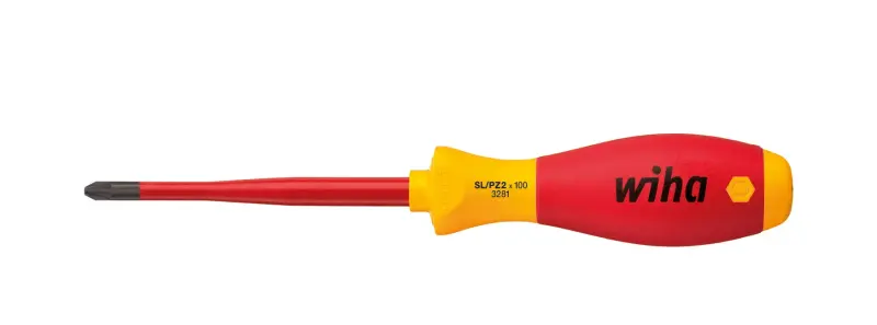 Elektrikářský šroubovák SoftFinish electric slimFix SL/PZ1 Wiha 3281SF VDE (WIHA36329)