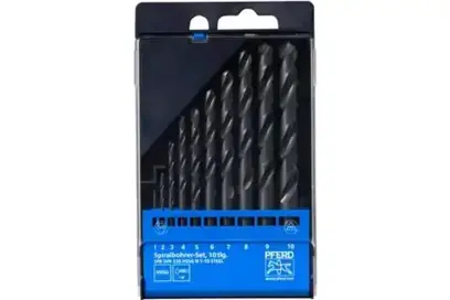 Univerzální vrtáky pr. 1 ÷ 10 mm Pferd SET DIN338 HSSG N 1-10 OCEL 10TLG (Sada 10 dílů) (PF4007220413722)