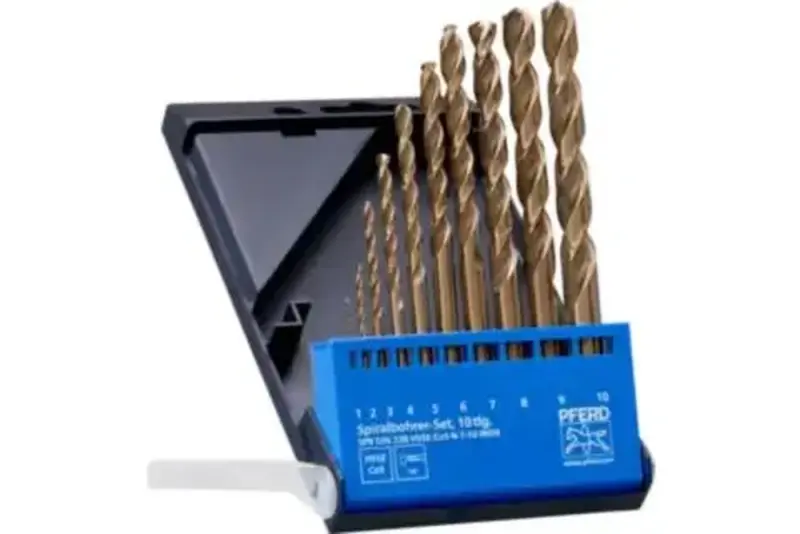 Univerzální vrtáky pr. 1 ÷ 10 mm Pferd SET DIN338 HSSG N 1-10 INOX 10TLG (Sada 10 dílů) (PF4007220413739)