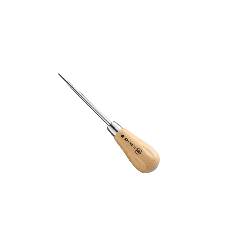 Prorážeč (hlubič) s kulatým hrotem Wiha 301-11, dřevěná rukojeť a úderný konec (WIHA32180)
