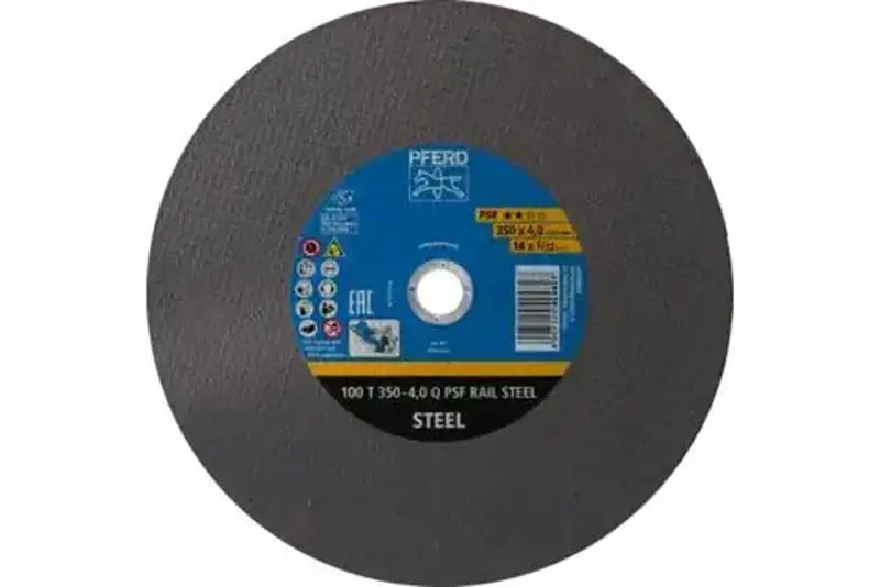 Řezací kotouč Pferd 100 T 350-4,0 Q PSF RAIL STEEL/25,4 pro železniční koleje (PF4007220424810)