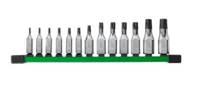 Šroubovací bity 1/4" a 3/8" TORX T8 ÷ T60 Milwaukee 4932480565 na kolejnici (Sada 13 dílů) (MI4932480565)