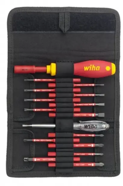 Wiha 36068 Set 16 ks nástavců SoftFinish plochý/křížový/TORX slimVario, VDE, Typ 2831T16 (WIHA36068)