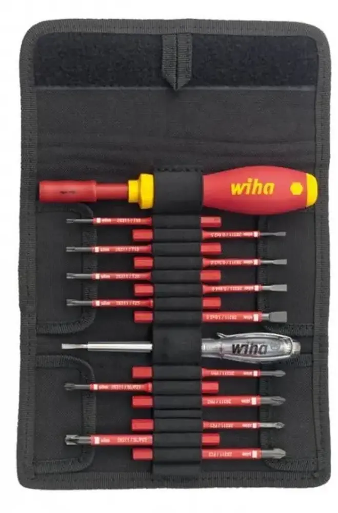 Wiha 36068 Set 16 ks nástavců SoftFinish plochý/křížový/TORX slimVario, VDE, Typ 2831T16 (WIHA36068)