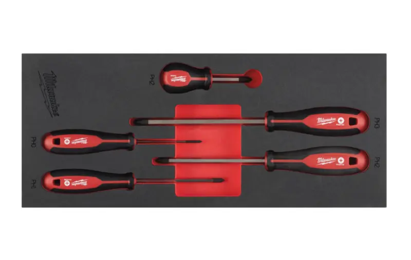 Šroubováky Milwaukee Tri-lobe v pěnové podložce (PH) - Sada 5 dílů (MI4932492393)