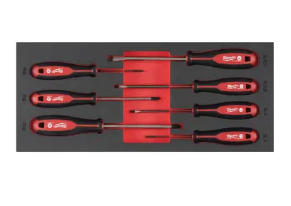 Šroubováky Milwaukee Tri-lobe v pěnové podložce (PH a SL) - Sada 7 dílů (MI4932492394)