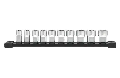 Nástrčné hlavice 3/8" šestihran 10 ÷ 19 mm Milwaukee 4932492507 - chromované (Sada 10 dílů) (MI4932492507)