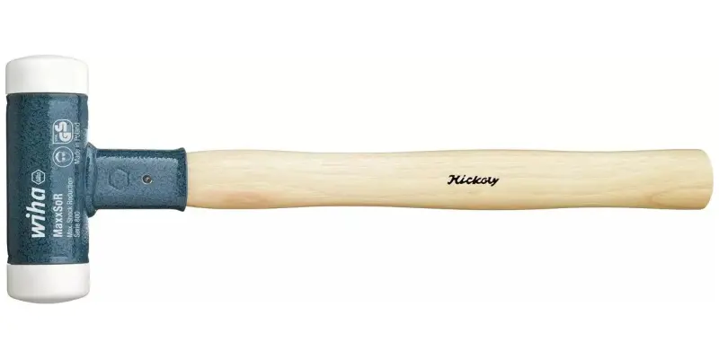 Palička Safety bez zpětného rázu 385 mm Wiha typ 8001, hickory rukojeť (hlava bílá: velmi tvrdá) (WIHA39012)